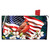 American Cardinal Oversized Mailbox Cover with USA flag, red cardinal, and white flowers design.