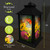 Briarwood Lane Butterflies and Daisies Lantern, black metal with colorful floral and butterfly shatter-resistant acrylic panels.