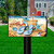 Welcome To the Beach mailbox cover with beach themed design featuring flip flops and seashells.