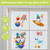 Summer Gnomes Window Clings, colorful gnome stickers on glass, beach themed, fun seasonal decorations set.