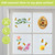 Happy Beehive Window Clings, bee themed floral window decals with colorful flowers and happy bees.