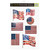 Wooden American Flag Window Clings, set of six red, white, and blue flag stickers.