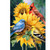 Birds in the Garden flag with sunflowers and colorful birds including cardinal, blue and yellow finches.
