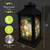Briarwood Lane Be a Light Jars Lantern, black metal, shatter-resistant acrylic, lantern with floral design.