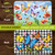 Sunshine Butterflies Placemat, double-sided design, 4-pack, colorful butterflies and flowers on blue and gingham backgrounds.