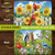 Briarwood Lane Country Birds Placemat, 4-pack, double-sided with birds, sunflowers, and flowers on each side.