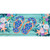 Enjoy Life Flip Flops Mini Mat with colorful tiles and seashells on a wooden ocean background.