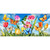 Sunshine Butterflies Mini Mat with colorful butterflies and tulips on a blue sky background design.
