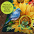 Birds in the Garden Indoor/Outdoor Pillow, blue bird, sunflowers, on waterproof burlap material.
