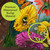 Butterflies and Daisies waterproof burlap pillow with colorful floral design and vibrant butterflies.