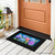 Colorful Hydrangeas Mini Mat with blue, purple, pink, and white flowers on a black background.