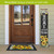 Elegant Sunflowers Pine Reversible Porch Leaner with HOME sweet Home text and sunflower designs displayed outside.
