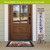 Patriotic Welcome Pine Reversible Porch Leaner with colorful floral design and welcome sign on front.