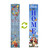 Reversible porch leaner with Bless This Home design, floral and bird theme, two-sided wooden sign.