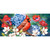 American Floral Cardinal Mini Mat with red cardinal, blue hydrangeas, red poppies, and white flowers.