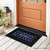 Black mini welcome mat with red, white stars and blue background, Wood American Flag design.