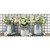 Three mason jars with white daisies on a gingham background, Farmhouse Jars Mini Mat with floral design.