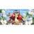 Bless This Home Cardinal Mini Mat with red cardinals, butterflies, and white flowers on blue background.