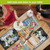 Spring Mason Jars Placemat 4-pack on table with food and floral designs.
