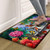 Spring Bath Birds Comfort Mat, colorful floral design with birds and butterflies on bathroom floor mat.