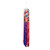 Red White and Beautiful Windsock Wind Twister with red and blue strips and floral design hanging.