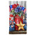 American Flowers Cotton Hand Towel with patriotic floral design and star on rustic wood background.