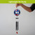 Patriotic Gnomes Illuminated Wind Chime with gnomes and American flag design, black tubes, red leaf.