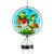 Happy Frogs Illuminated Wind Chime with colorful frogs and mushrooms on a blue background hanging freely.