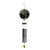 Black Bear Family Illuminated Wind Chime with black tubes and leaf, featuring bear family design.