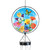 Welcome Butterflies Illuminated Wind Chime with colorful butterflies and flowers on a blue background hanging.