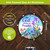 With God Illuminated Wind Chime, solar powered glass art, 8-inch diameter, colorful floral design.