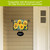 Metal Art Sign Hanging Address Marker with sunflowers and house number 567, black frame.