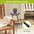 Home Plant Stand with durable metal base and slip-resistant feet on tiled patio with furniture.