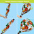 Ladybugs and Daisies Hot Air Balloon Spinner in weather-resistant polyester with ladybugs and white daisies.