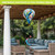 Fancy Peacock Hot Air Balloon Spinner outdoor decorative item with colorful peacock design and motion.