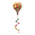 Sunset Parrot Hot Air Balloon Spinner with colorful parrots and green, red, and yellow tail.