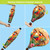 Sunset Parrot Hot Air Balloon Spinner, colorful parrot design, polyester material, vibrant orange and green hues.