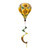 Sunflower Duo Hot Air Balloon Spinner with yellow, green and brown ribbons and sunflower design.