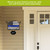 Honor Protect Serve Acrylic Art Sign with black, white, and blue thin line American flag design.
