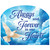 Always and Forever Doves Acrylic Art Sign with white dove flying in blue cloudy sky background.
