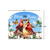 Bless This Home Cardinal Acrylic Art Sign, red cardinals, butterfly, and flowers on wooden birdhouse decoration.