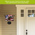 American Freedom Eagle Acrylic Art Sign with house number 567 on beige siding wall.