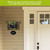 Black Bear Family Acrylic Art Sign mounted on beige siding next to a house door.