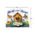 Country Home Sweet Home Acrylic Art Sign with butterflies, flowers, and heart shaped birdhouse design.