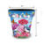 Geraniums in Bloom medium planter, 11 inches tall, colorful floral design with butterflies and bird.