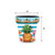 Pineapple and Stripes Small Planter, 8" tall, featuring pineapple, fish, and floral design on blue stripes.