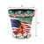 American Cardinal Medium Planter, 11 inches tall and wide, with patriotic and floral design.