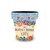Bless This Home With Love small planter with colorful floral design and inspirational quote on cream background.
