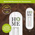 Briarwood Lane metal wall-mounted art thermometer, 5" x 17.5", with HOME text and wreath design.