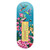 Springtime Hummingbirds Metal Thermometer with colorful hummingbirds, flowers, and temperature scale on blue background.